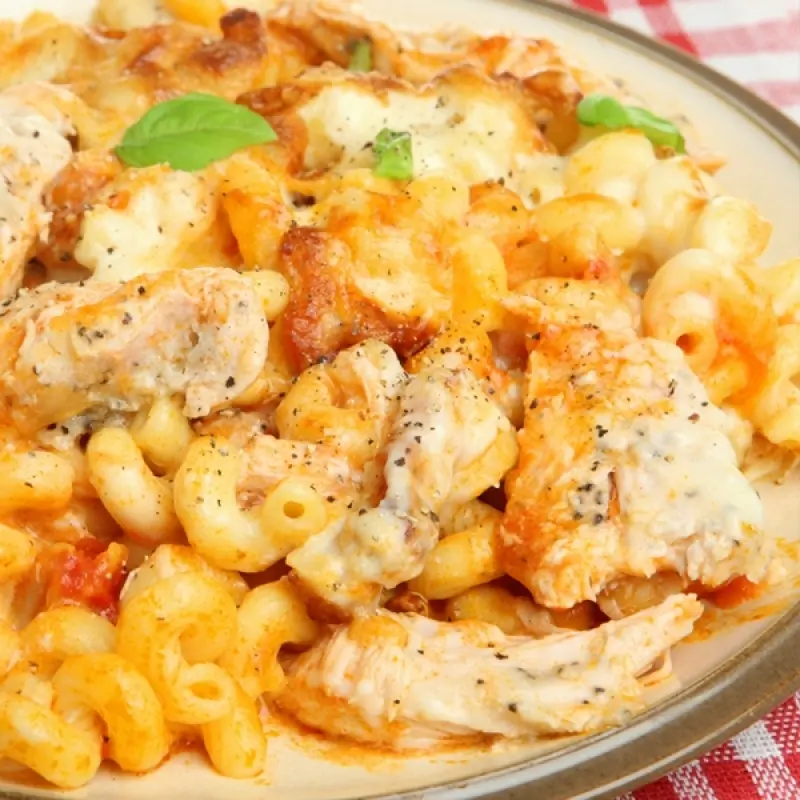 Chicken Tomato Pasta Casserole