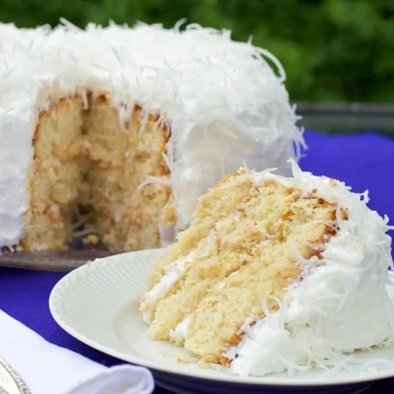 Coconut Frosted Layer Cake