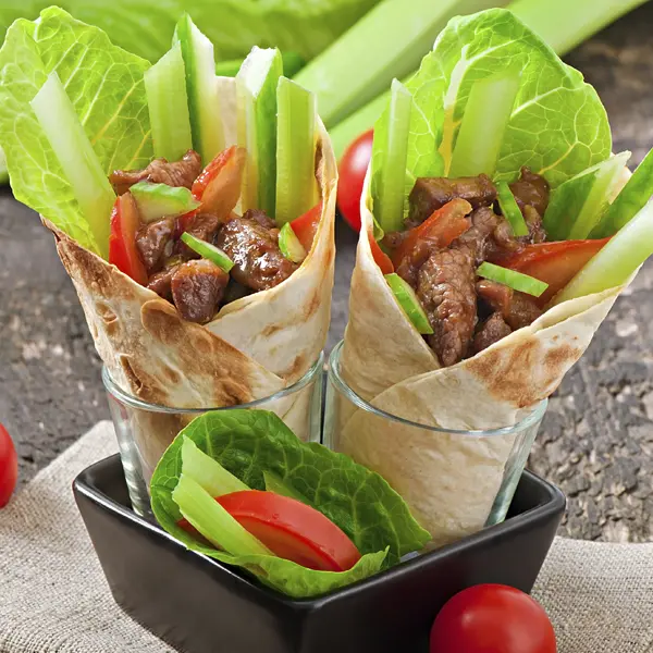 Beef Wraps Party Style