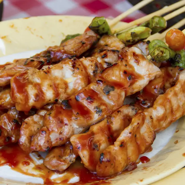 Chicken Kebabs With Barbecue Sauce