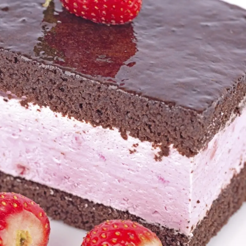 Chocolate Cake With Strawberry Mousse Filling