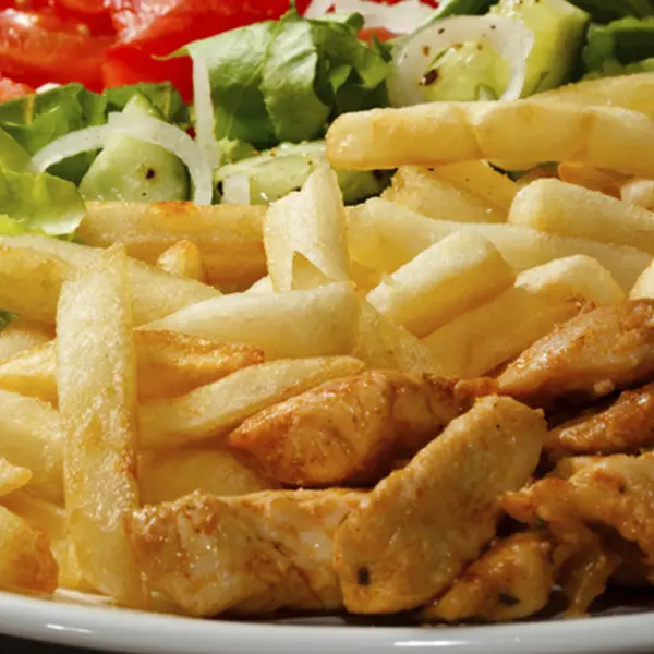 Baked Chicken and Chips
