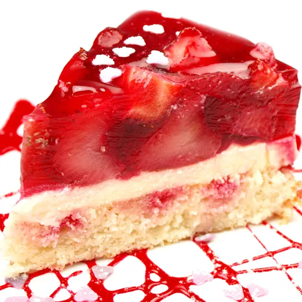 Strawberry Jello Custard Layered Cake