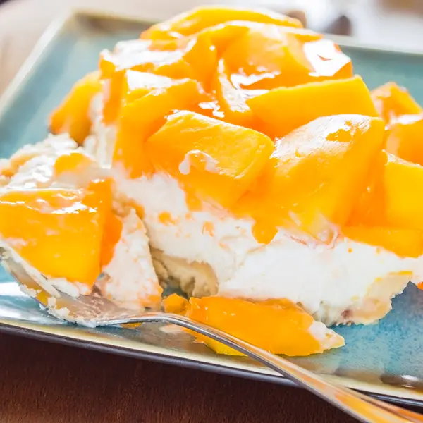 Hawaiian Mango Jello Cheesecake