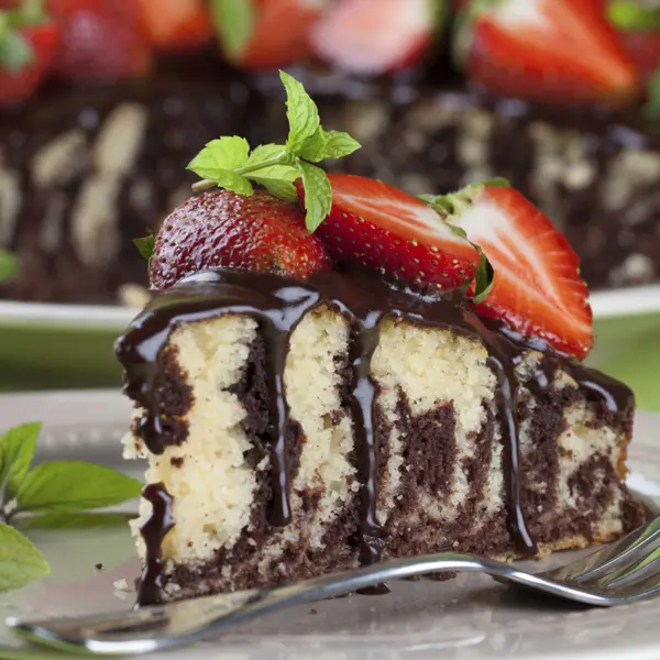 Marble Cake With Ganache