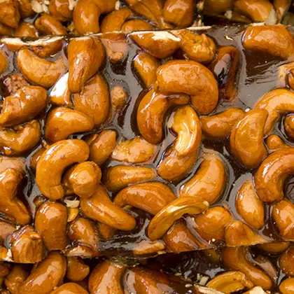 Cashew Brittle made with Honey