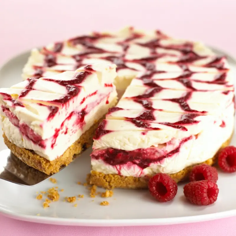 Raspberry Swirl Cheesecake