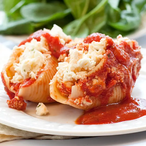 Spinach Mushroom and Ricotta Stuffed Shell