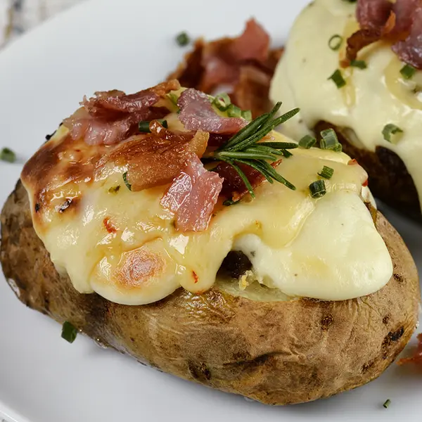 Ham and Cheese Stuffed Baked Potato