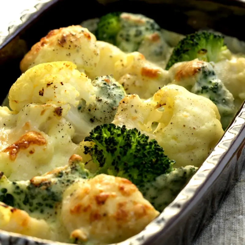 Cauliflower Broccoli Gratin