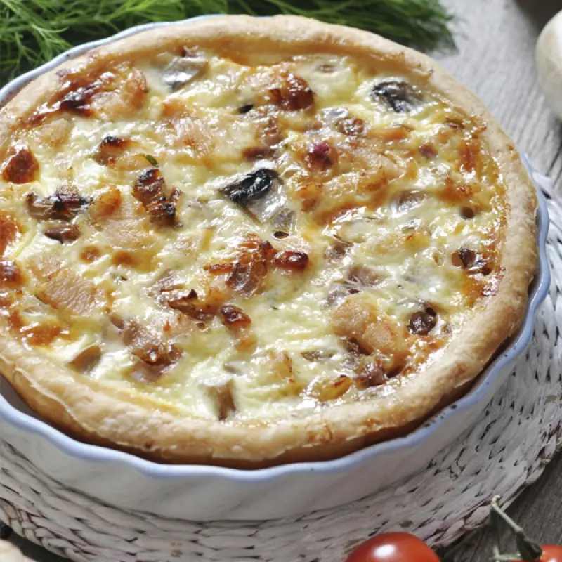 Chicken And Mushroom Quiche