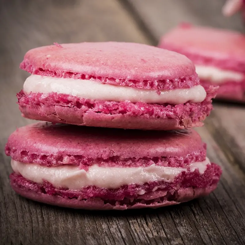 Raspberry Macarons