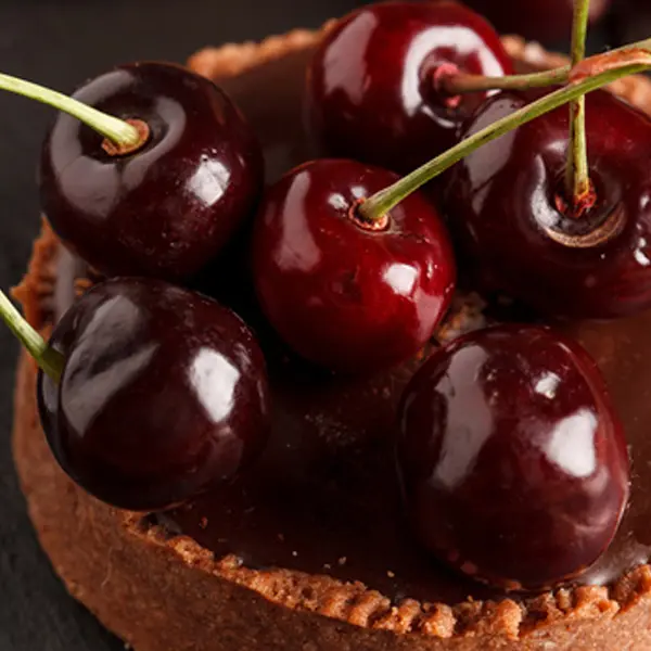 Chocolate Tart With Cherry-Vodka Sauce