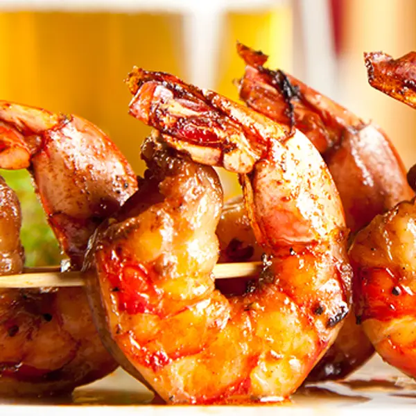 Beer Soaked Prawns