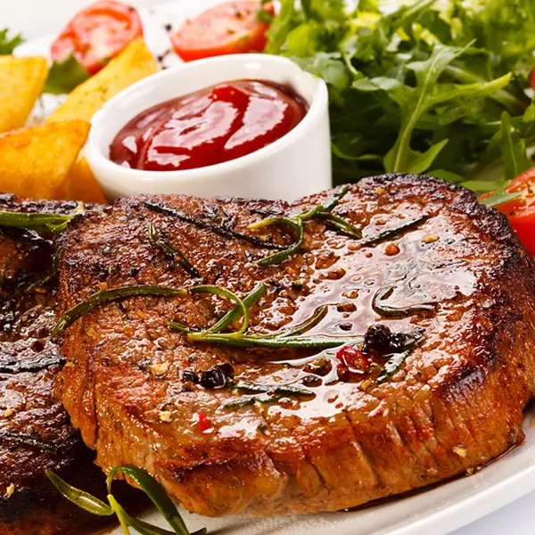 Grilled Ribeye Steaks and Potatoes With Smoky Paprika Rub