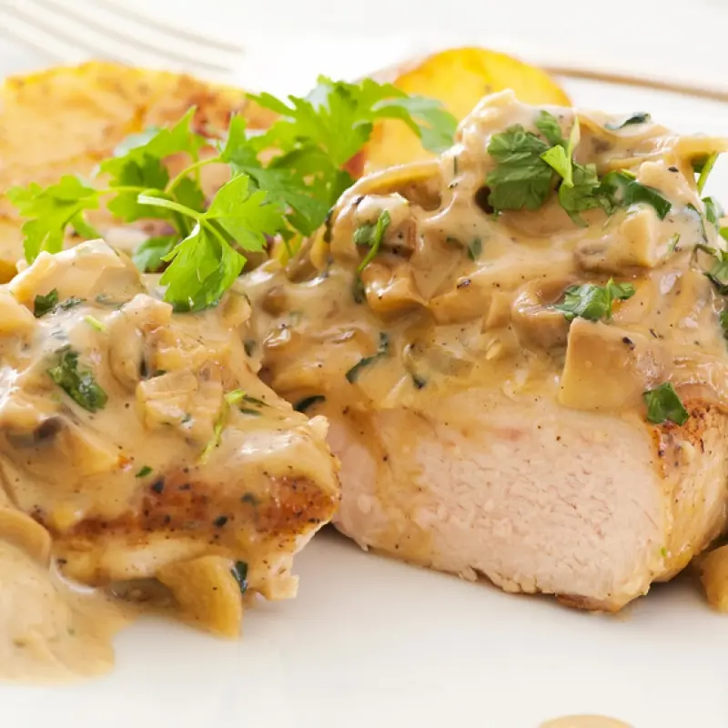 Chicken Steak With Mushroom Sauce