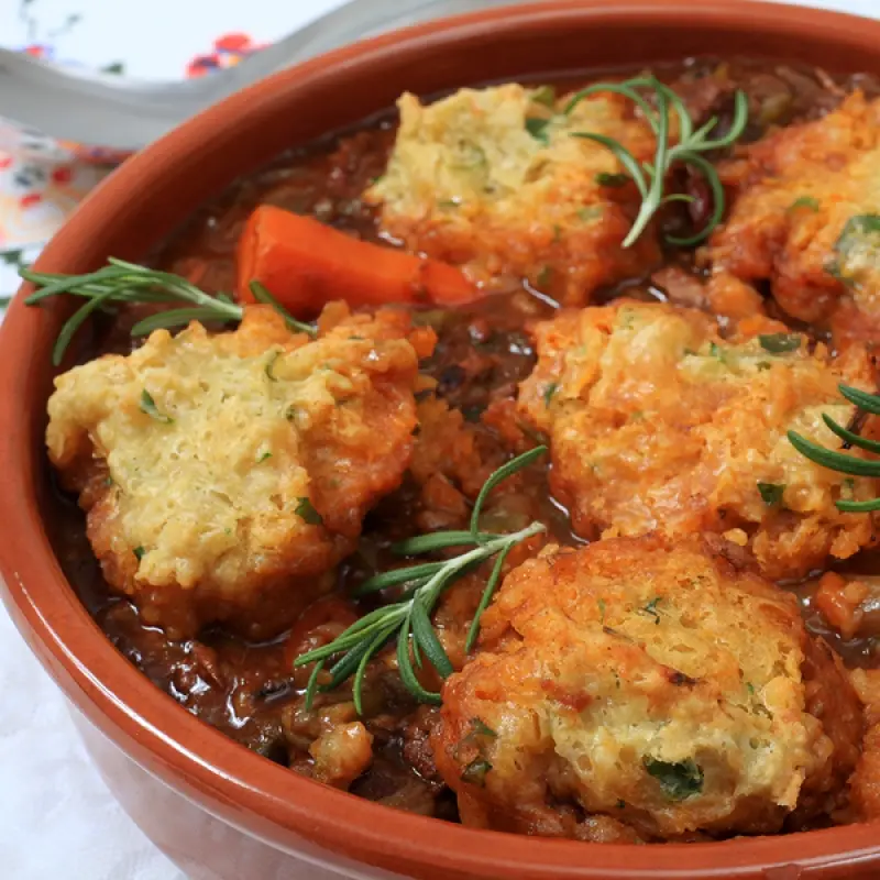 Beef Stew and Dumplings in Slow Cooker