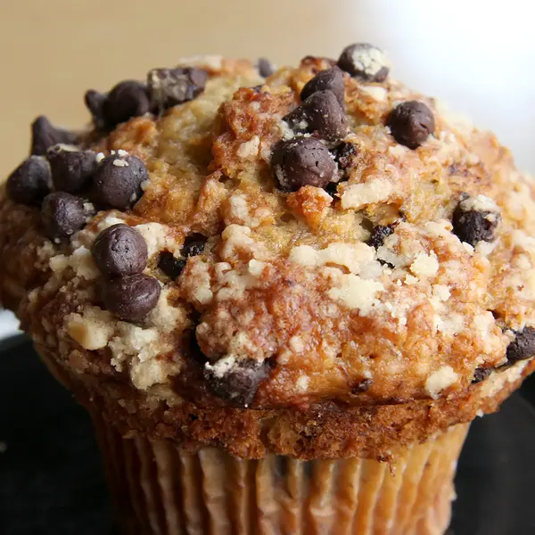 Moist Banana Chocolate Chip Muffins