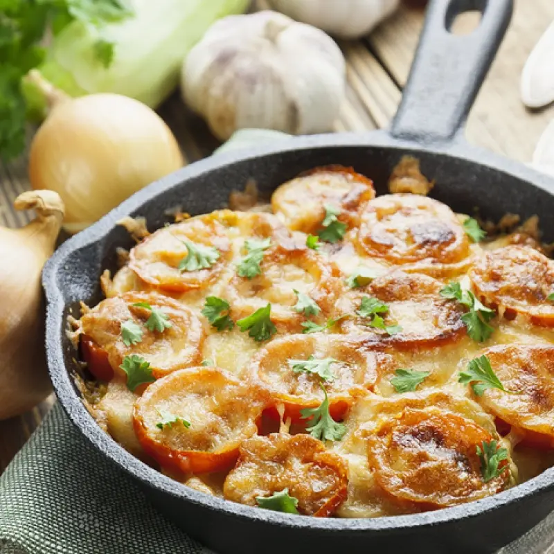 Baked Zucchini And Tomatoes