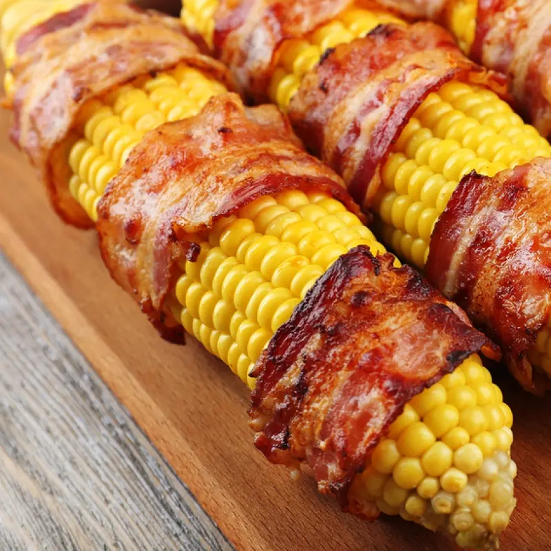 Grilled Bacon Wrapped Corn