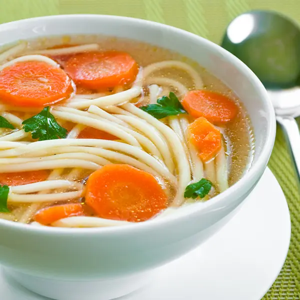 Colorful Chicken Noodle Soup