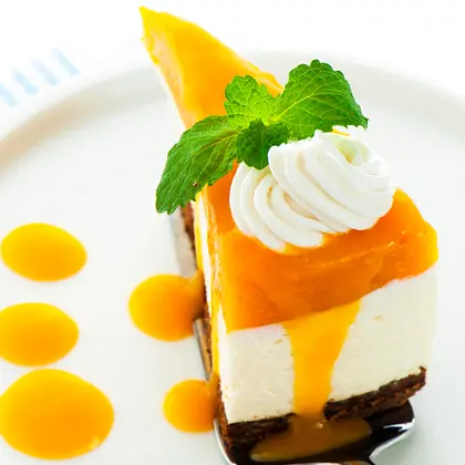 Mango Cheesecake with and Oreo Crust