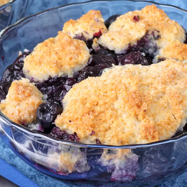 Warm Blueberry Cobbler