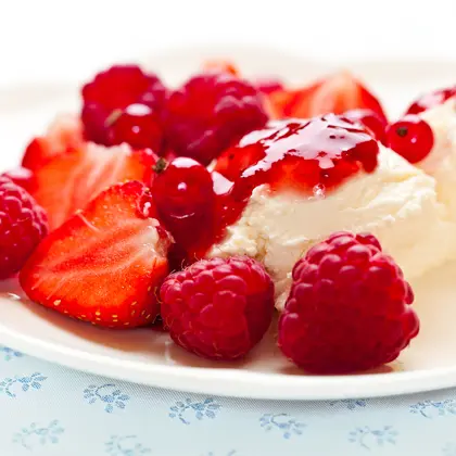 Mascarpone Served with Fresh Fruit
