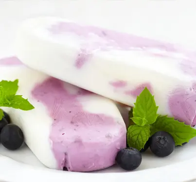 Banana Blueberry Swirl Popsicles