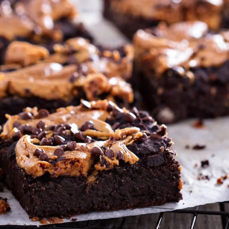 Brownies With Peanut Butter Frosting