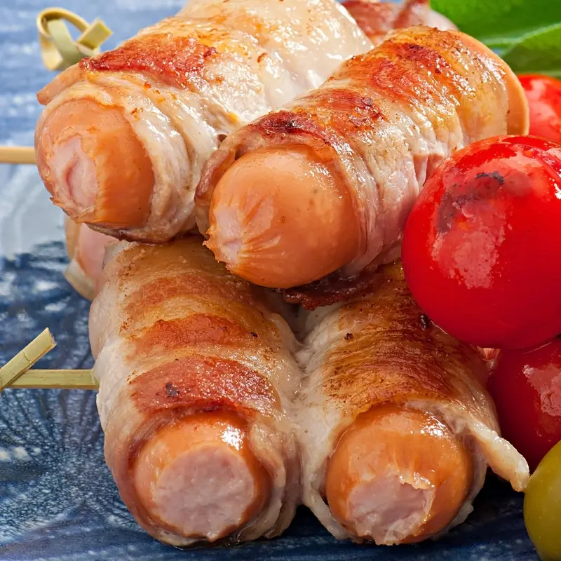 Bacon Wrapped Sausage Bites