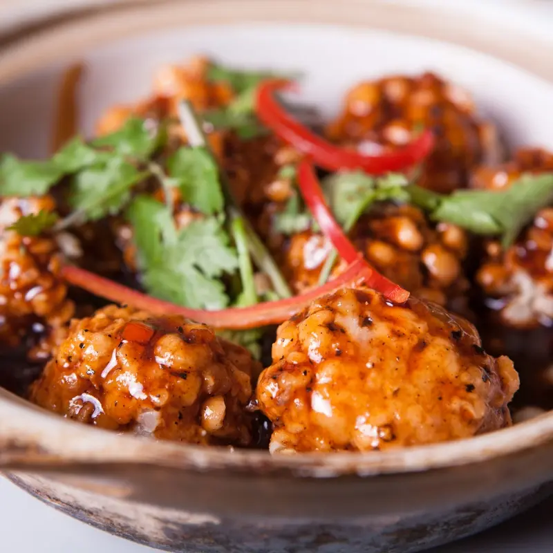 Saucy Chicken Rice Meatballs