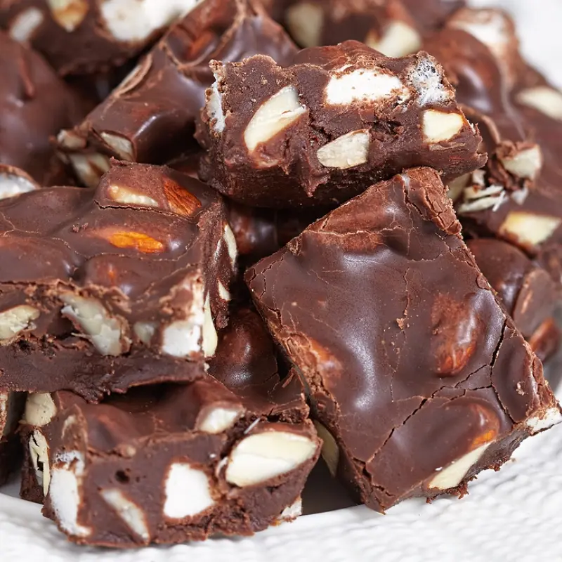 Rocky Road Chocolate Fudge
