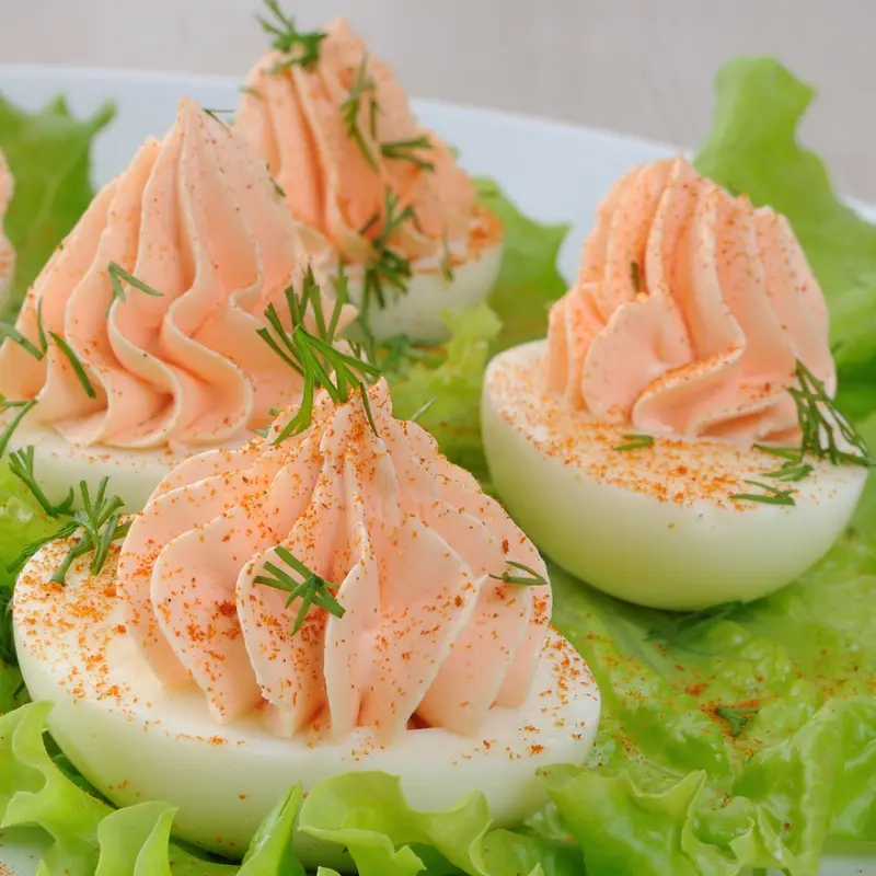 Smoked Salmon Deviled Eggs