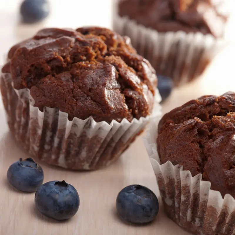 Chocolate Blueberry Muffins