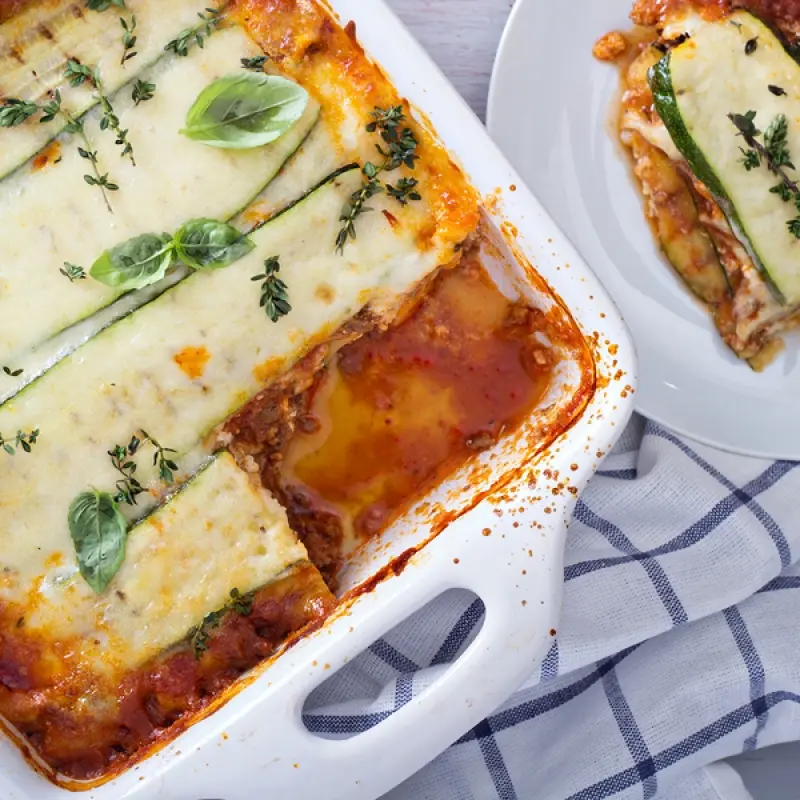 Zucchini and Ground Beef Lasagna
