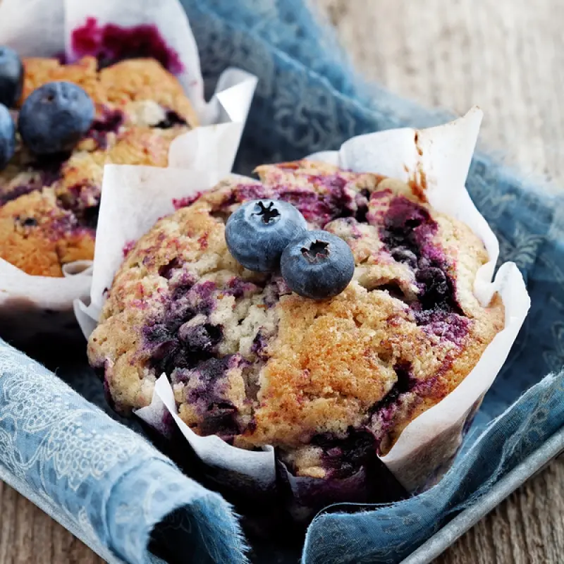 Fresh Summer Blueberry Muffins