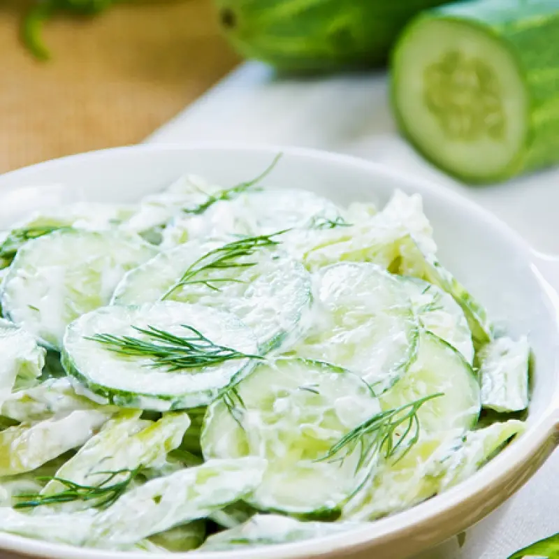 Cucumber Dill Sour Cream Salad