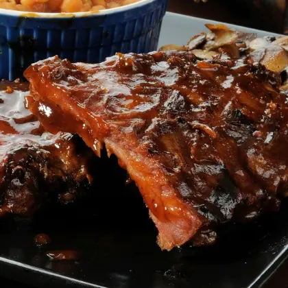 Grilled Ribs With Cherry Chili Glaze